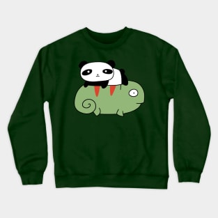Little Panda and Chameleon Crewneck Sweatshirt